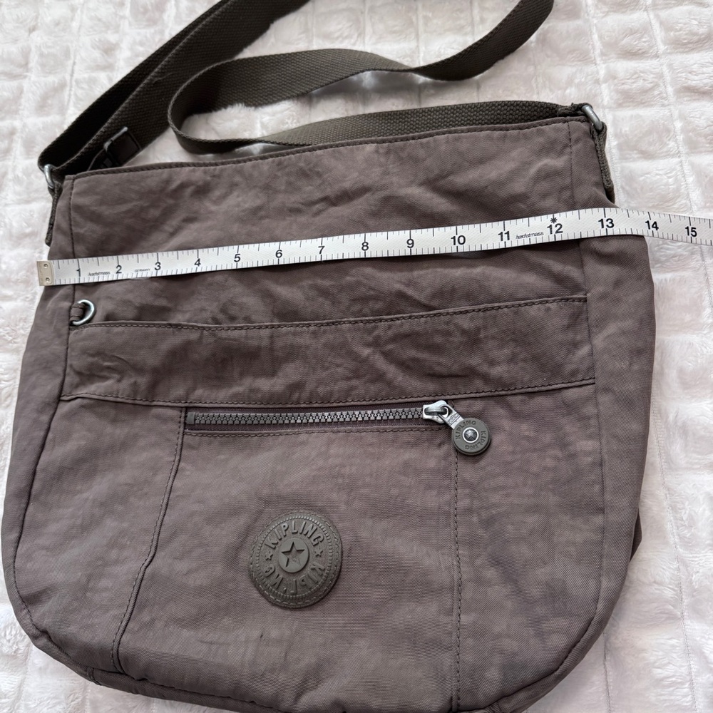 Kipling Bailey Brown Crossbody Messenger Shoulder Bag ~ Nylon Travel Everyday - Picture 6 of 9
